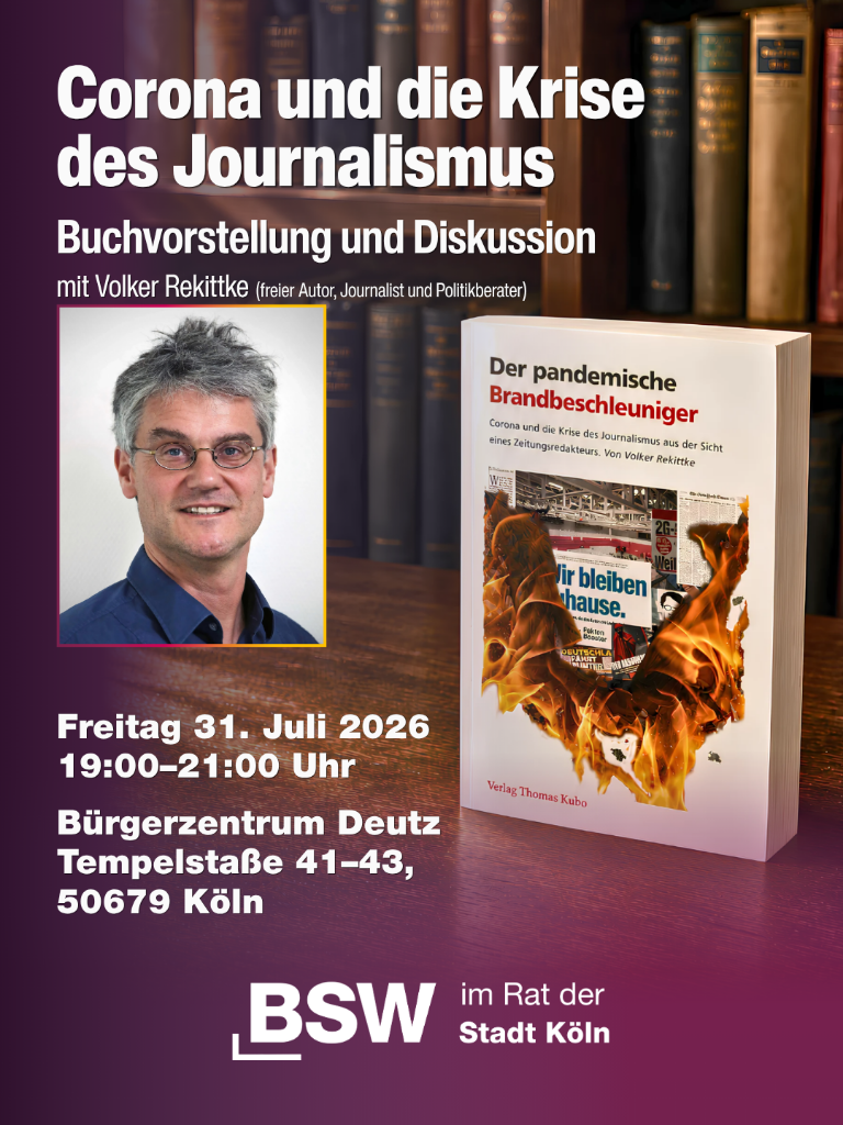 Buchvorstellung: Corona und die Krise des Journalismus
